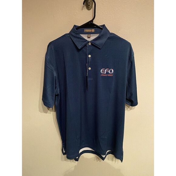 Peter Millar Summer Comfort Mens Medium New Blue Polka Dot Print Pattern - Picture 2 of 9